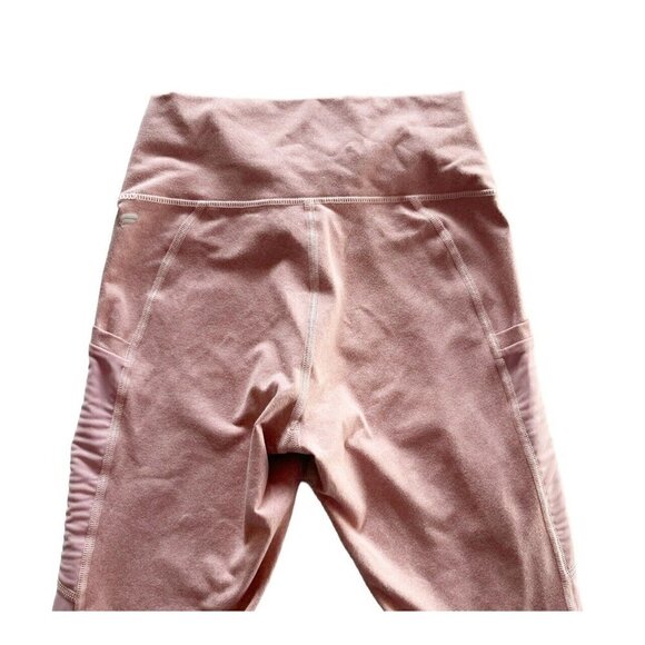 Fabletics On-The-Go PowerHold High-Waisted Capri Rosebloom Heather Pink Womens S - Picture 6 of 7